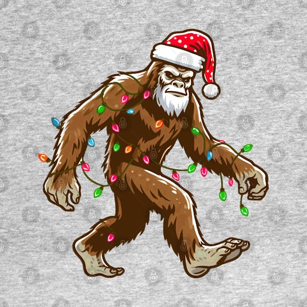 Bigfoot Santa Christmas Tree Lights by Etopix
